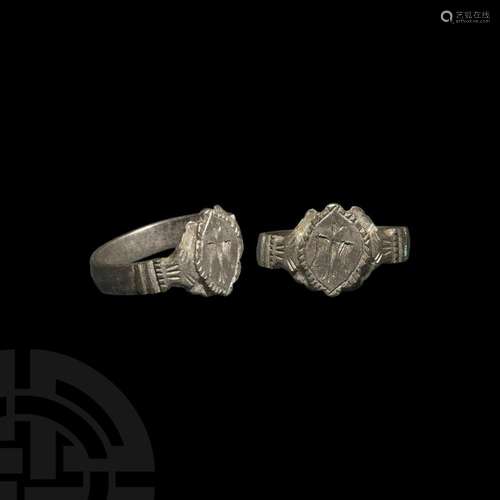 Medieval Silver Crusader's Ring