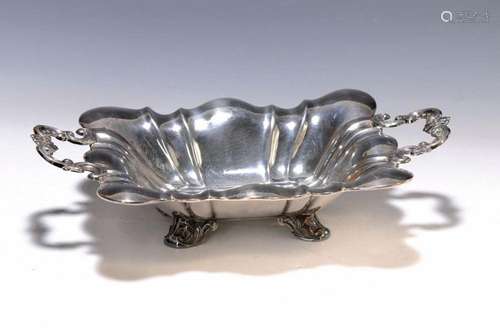 Double handle bowl, Baroque style, 1935-45, 13 lot silver