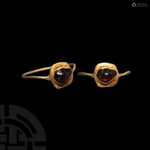 Medieval Gold and Garnet Ring