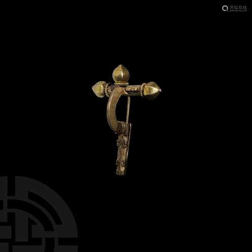 Roman Gilt Silver Crossbow Brooch