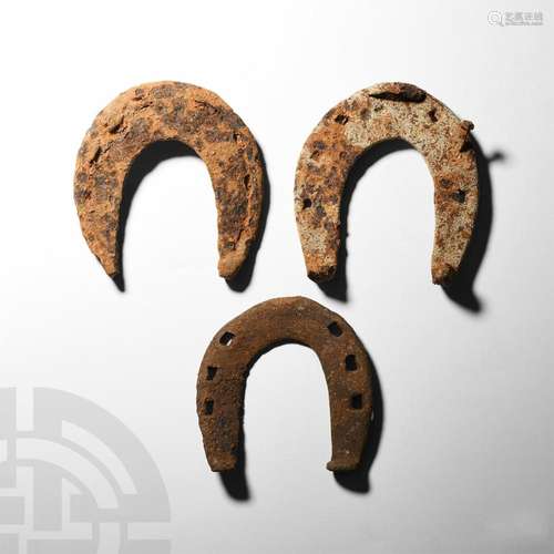 Medieval Iron Horseshoe Collection