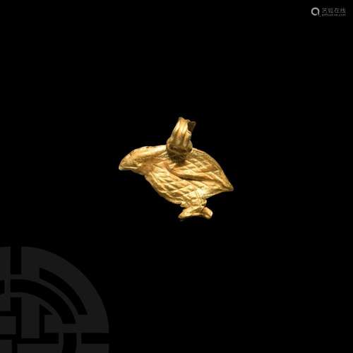 Medieval Gold Bird Pendant