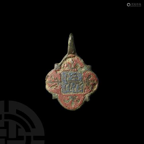 Medieval Heraldic Horse Harness Pendant with Lion