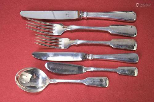 Extensive 107 parts Silver table cutlery, Wilkens