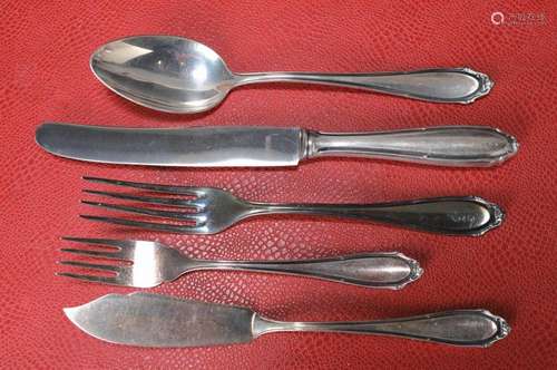 Silver cutlery, Bremer Silberwarenfabrik, 1.H. 20th