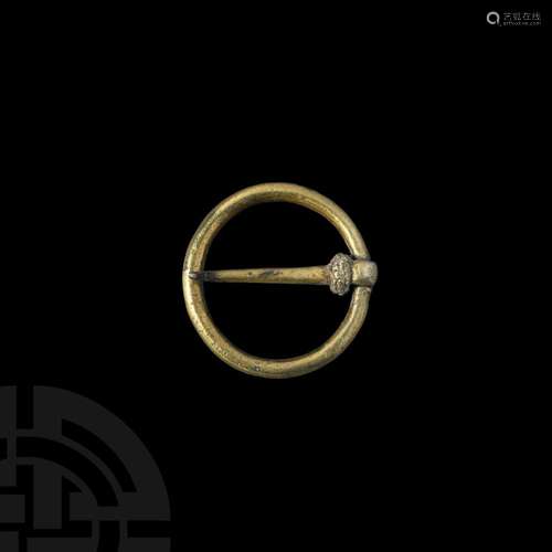 Medieval Gilt Silver Annular Brooch