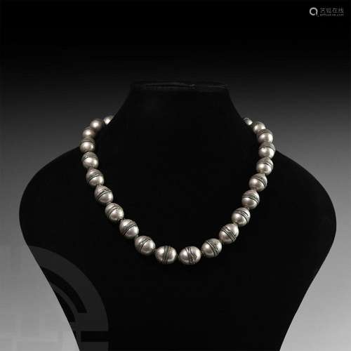 Silver Bead Necklace