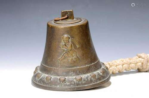 Bronze bell, 19th c., Bronze, casted, Bronze bobbin