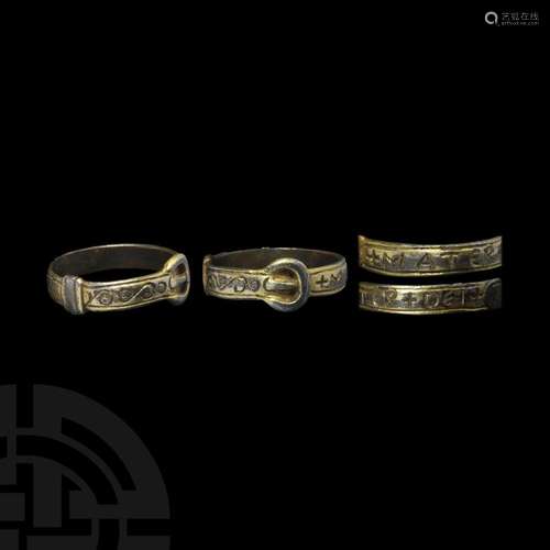 Gilt Silver Buckle Ring