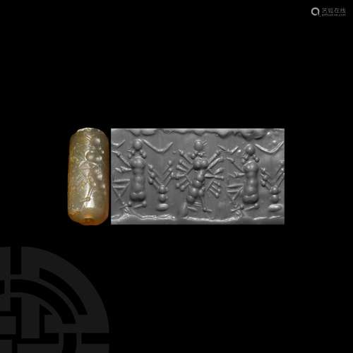 Western Asiatic Polished Agate Cylinder Seal