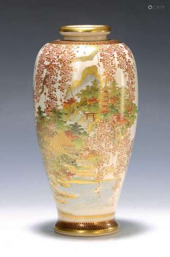 vase, Satsuma, Japan, around 1900, earthenware