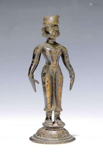 Hindu deity, India, 18./19th c., Bronze, standing