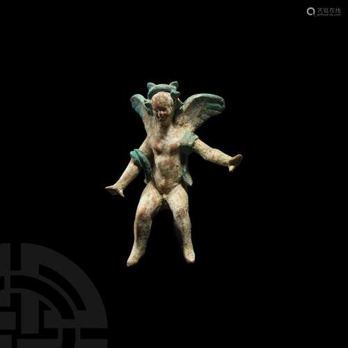 Grand Tour Polychrome Eros Terracotta Figurine