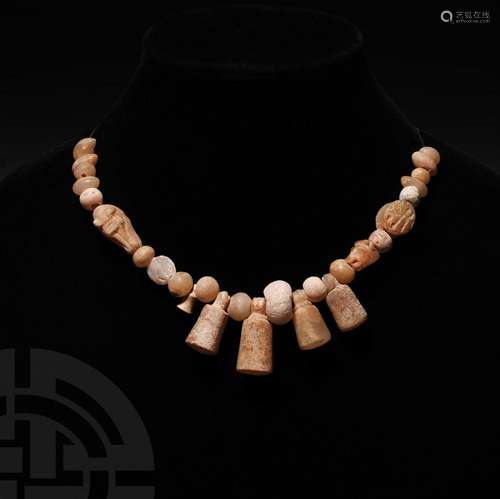 Urartu Alabaster Necklace with Stamp Seals