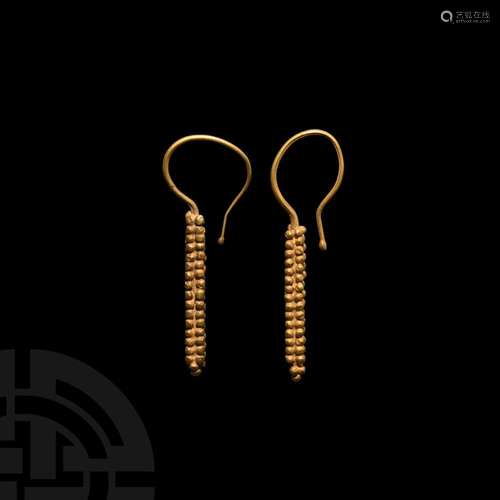 Western Asiatic Gold Earring Pair