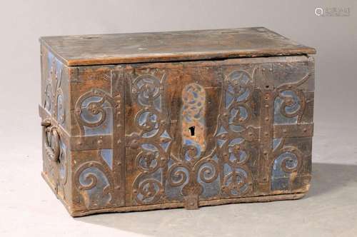 travel chest, Southern Germany, 18. th c., iron banding