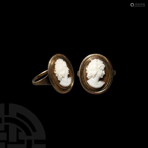 Georgian Gold Memento Mori Ring with Cameo for Mary Partridg...