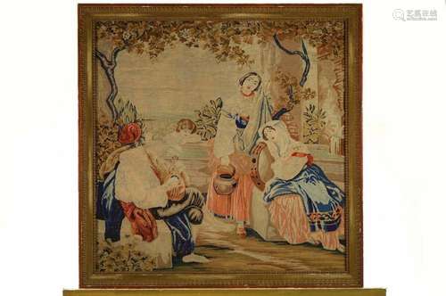 woven picture, probably German, around 1820, finely woven