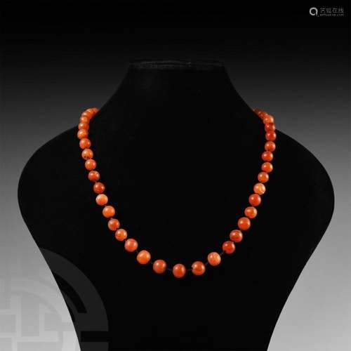 Carnelian Bead Necklace