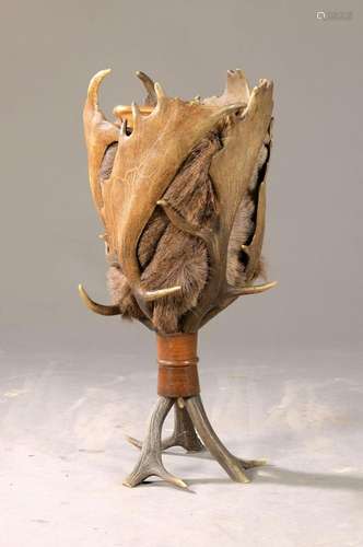 Paper basket made of antlers, around 1930, made of elk