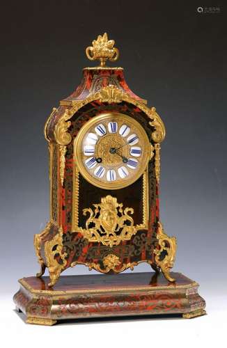 Smaller Boulle-clock with pedestal, France, around 1880