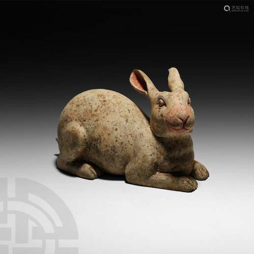 Chinese Tang White Rabbit Figurine