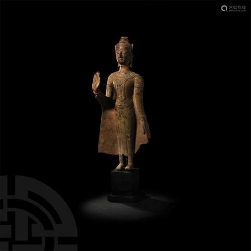 Thai Standing Buddha Statuette