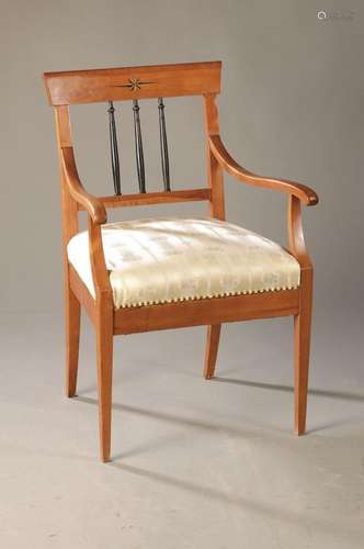 armchair, Biedermeier, around 1880, cherry tree