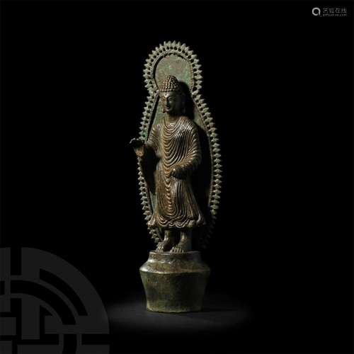 Gandharan Standing Buddha Shakyamuni Figure