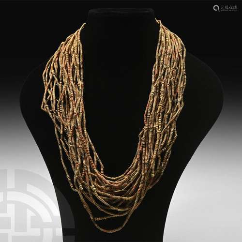 African Terracotta Necklace Bead String Group