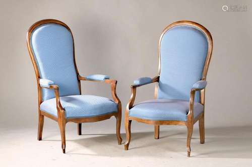 couple of Voltaire-chairs, France, around 1870, beech