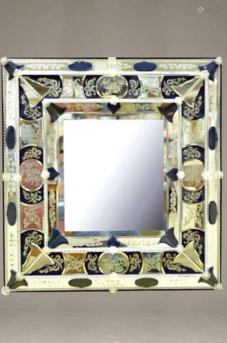 Large Venetian mirror, Murano, 2nd half of the20th