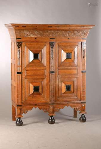 cupboard, The Netherlands, around 1880, solid oak