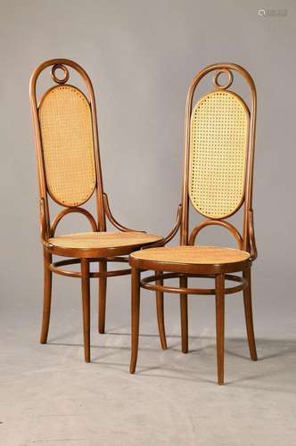 6 Thonet chairs, model no. 80, 20th century, bentwood