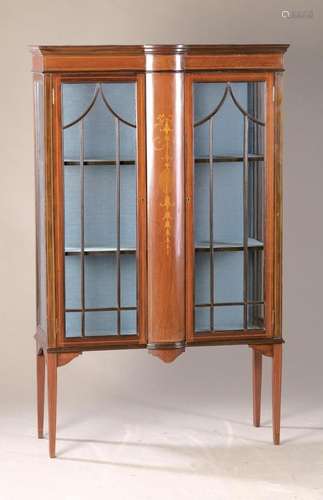 Showcase, England, around 1900, glazed on three sides