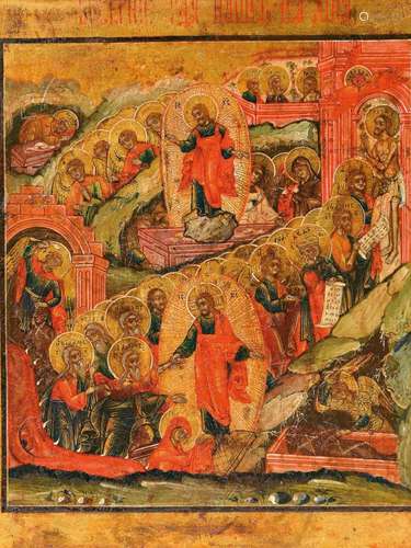 Icon, Russia, 2nd half of the 19th century, Resurrection