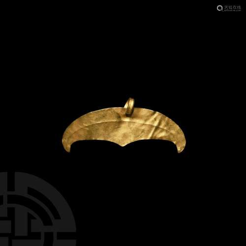 Viking Age Gold Lunar Pendant