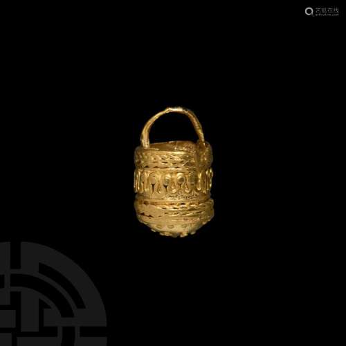 Pre Viking Gold Bucket Pendant