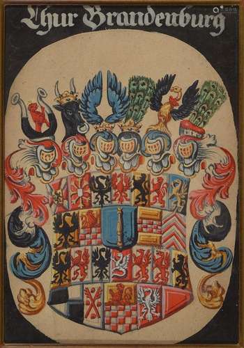 heraldic painting, german, 2nd half 18th C., Chur