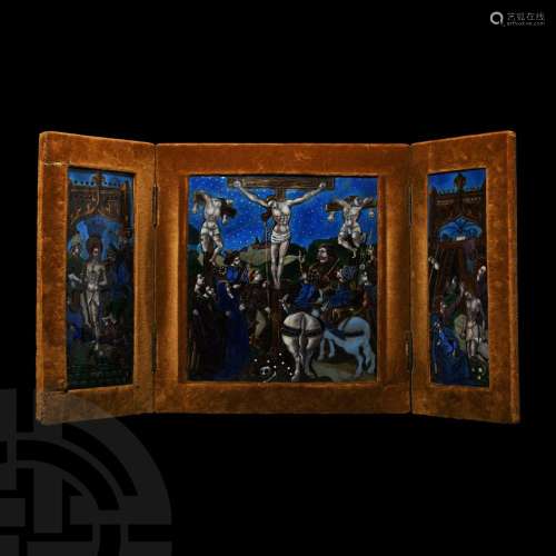 Limoges Triptych with Scenes of the Passion of Christ