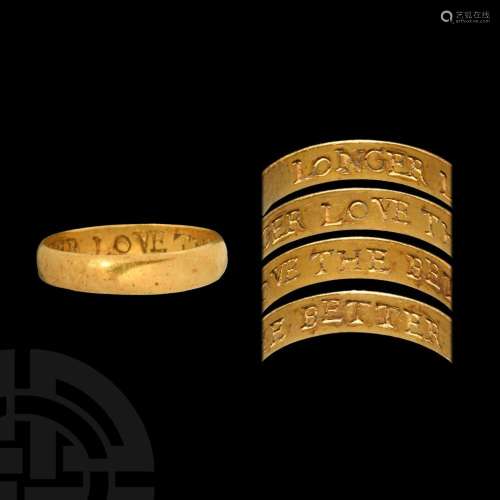 Gold Longer Love The Better Posy Ring
