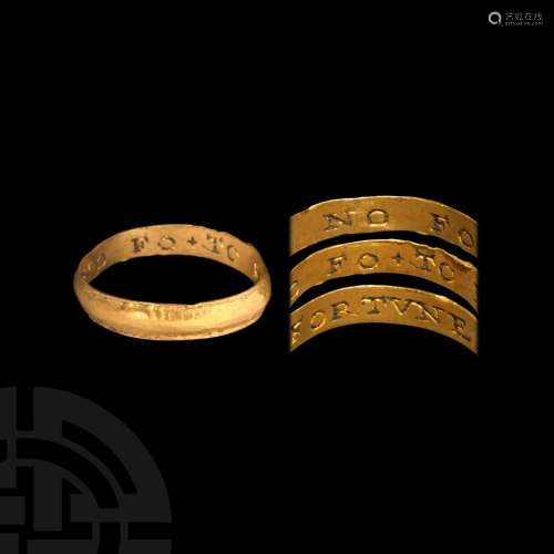 Post Medieval Gold No Fo To Fortune Posy Ring