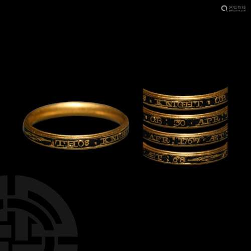 Gold Memento Mori Ring for Thomas Knight