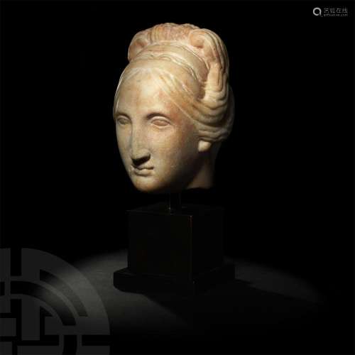 Baroque Marble Head of a Lady