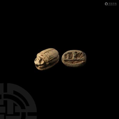 Egyptian Scarab with Cartouche of Tuthmoses III