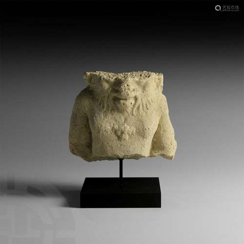 Egyptian Bes Statue Fragment