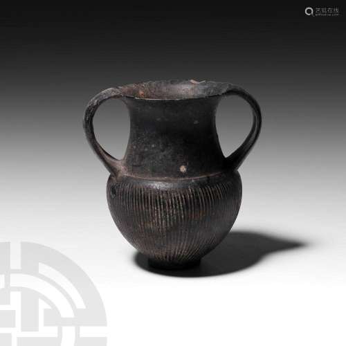 Etruscan Miniature Bucchero Amphora