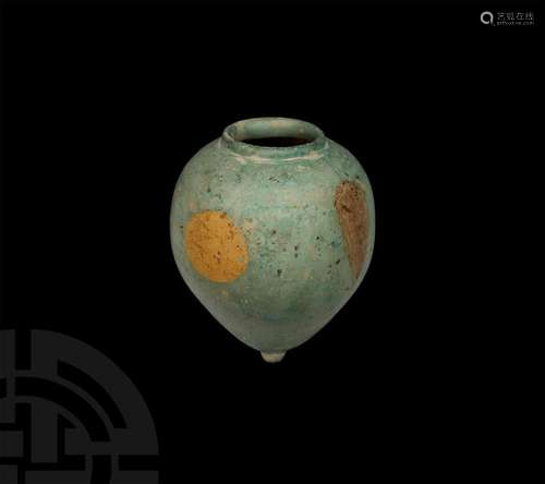 Parthian Turquoise Fritware Vessel