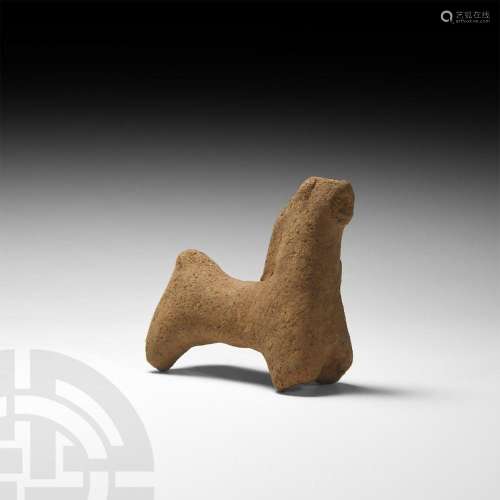 Archaic Greek Terracotta Horse Figurine