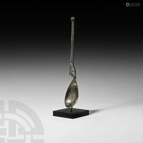 Roman Silver Swan-Necked Spoon